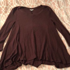 Maroon tunic style shirt